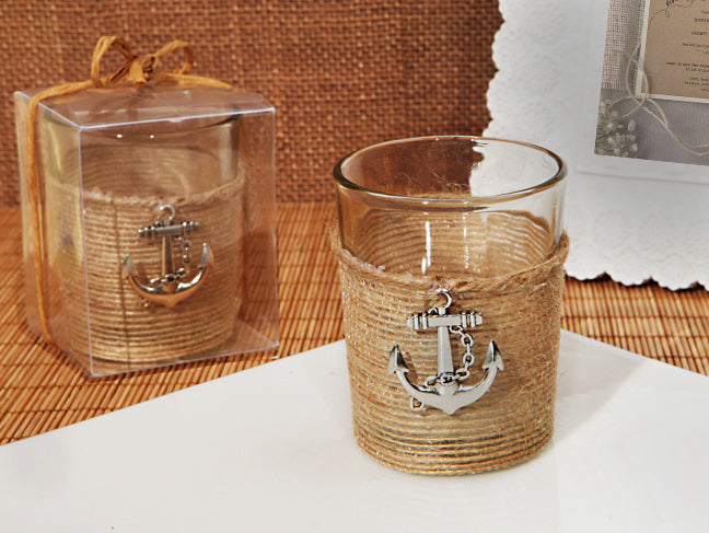 Unique Rustic nautical candle holder wedding favors