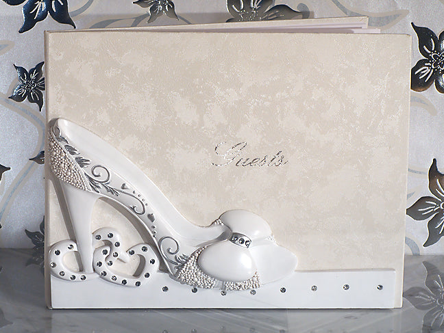Belle of The Ball shoe WEDDING GUESTBOOK GUEST BOOK Bridal Shower Wedding Gifts