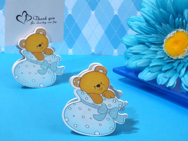 Playful Teddy Bear Photo Place Card Holder Baby Shower Party Favors