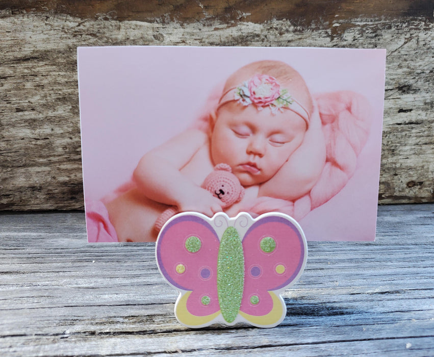 Playful Butterfly Photo Place Card Holder Baby Shower Party Favors