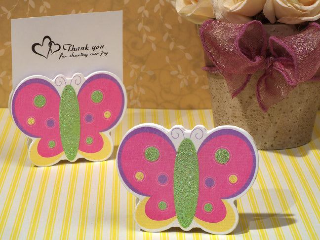 Playful Butterfly Photo Place Card Holder Baby Shower Party Favors
