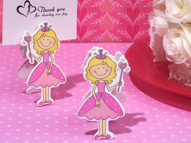 Pink Princess Place Card Holder Baby Shower Party Favors