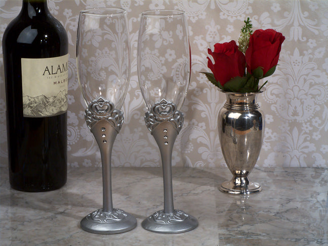 Royalty For A Day Toasting Flutes Wedding Glasses Bridal Shower Party Favors