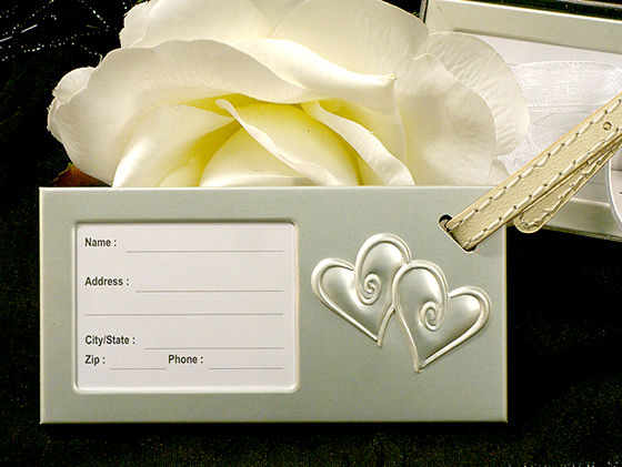 Two Hearts That Beat As One One Luggage Tag wedding favors