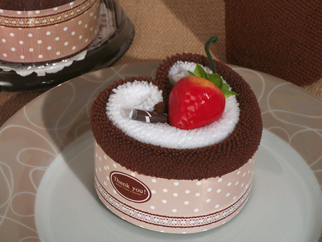 Sweet Treats Collection Chocolate heart shape cupcake towel baby favor