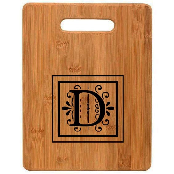 Monogrammed Square Engraved Maple Cutting Board- Wedding Gift