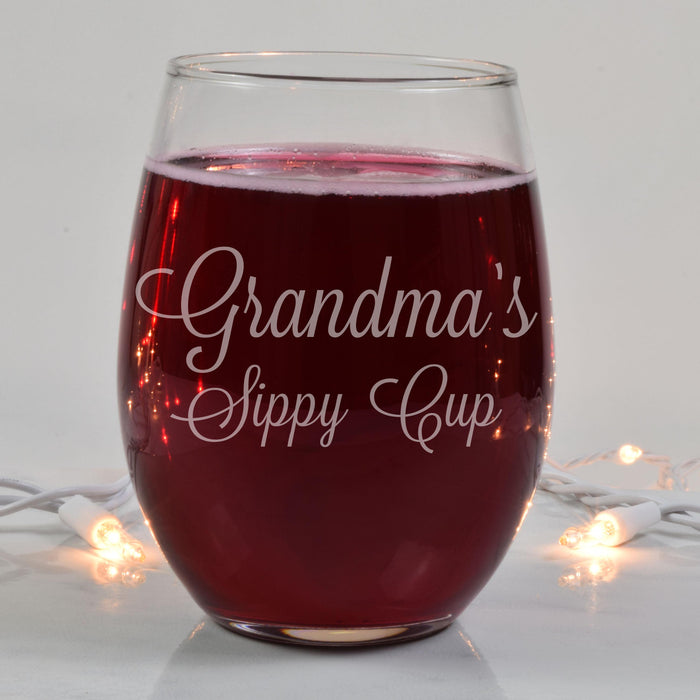 Grandma's Sippy Cup Wine Glasses