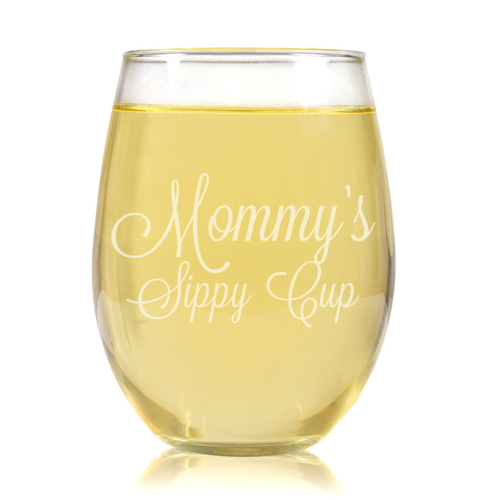 Mommy's Sippy Cup Wine Glasses
